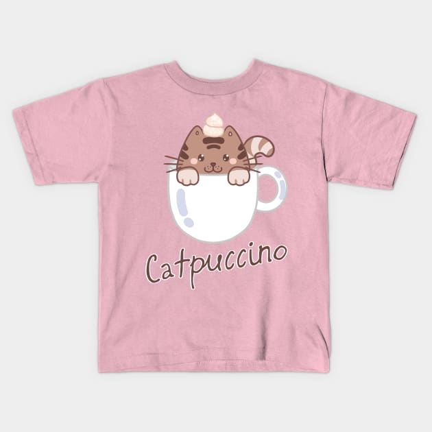 Catpuccino cappuccino Kids T-Shirt by CriticalCat